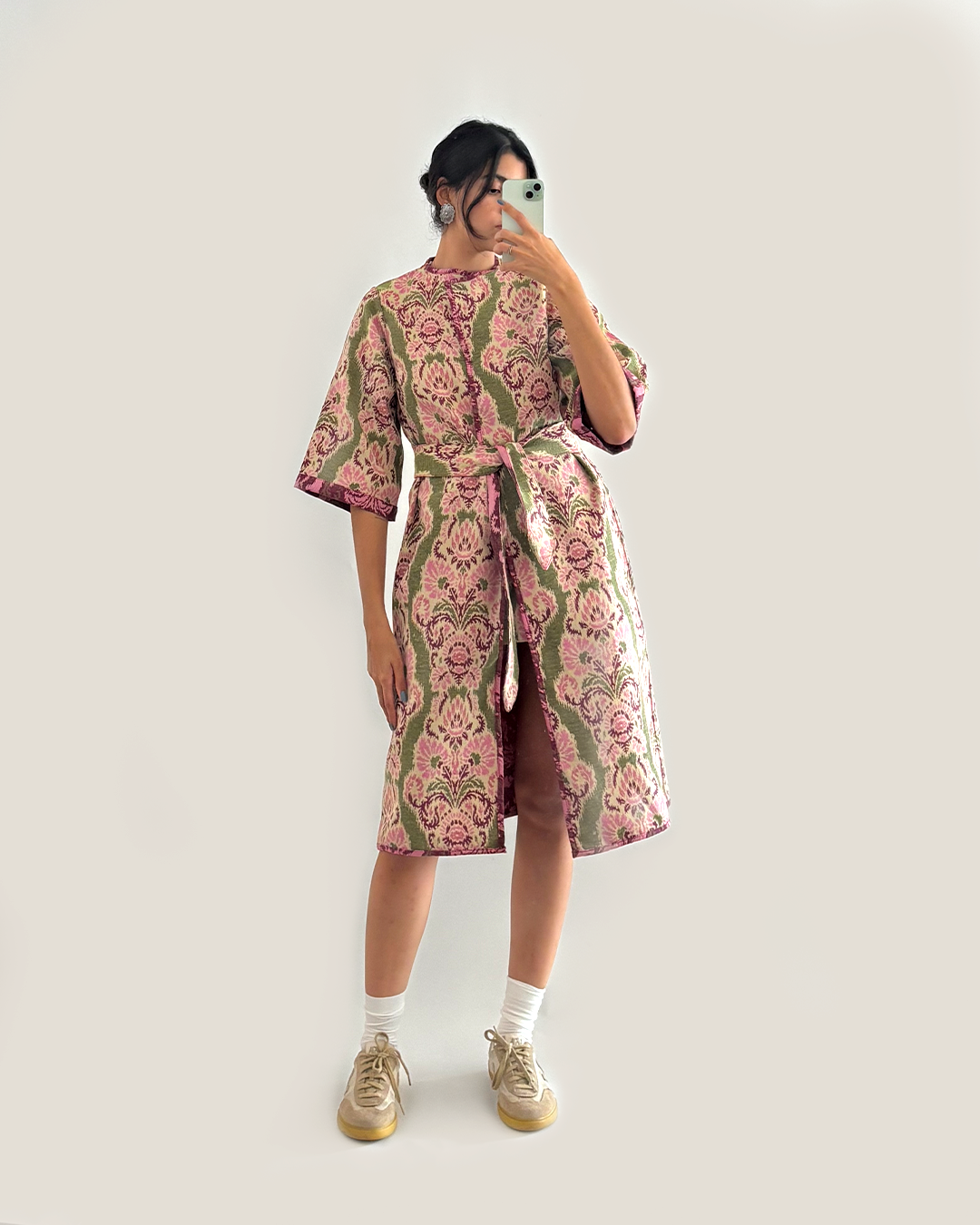 kimono jacquard Helena rosa