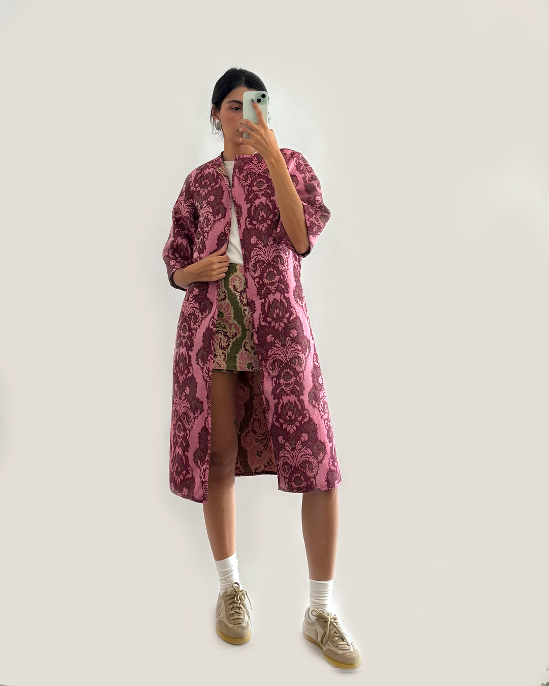 kimono jacquard Helena rosa