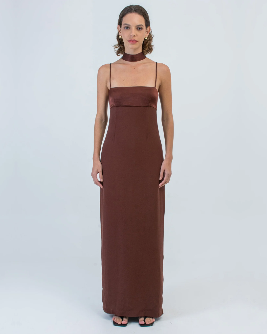 vestido Catarina marrom