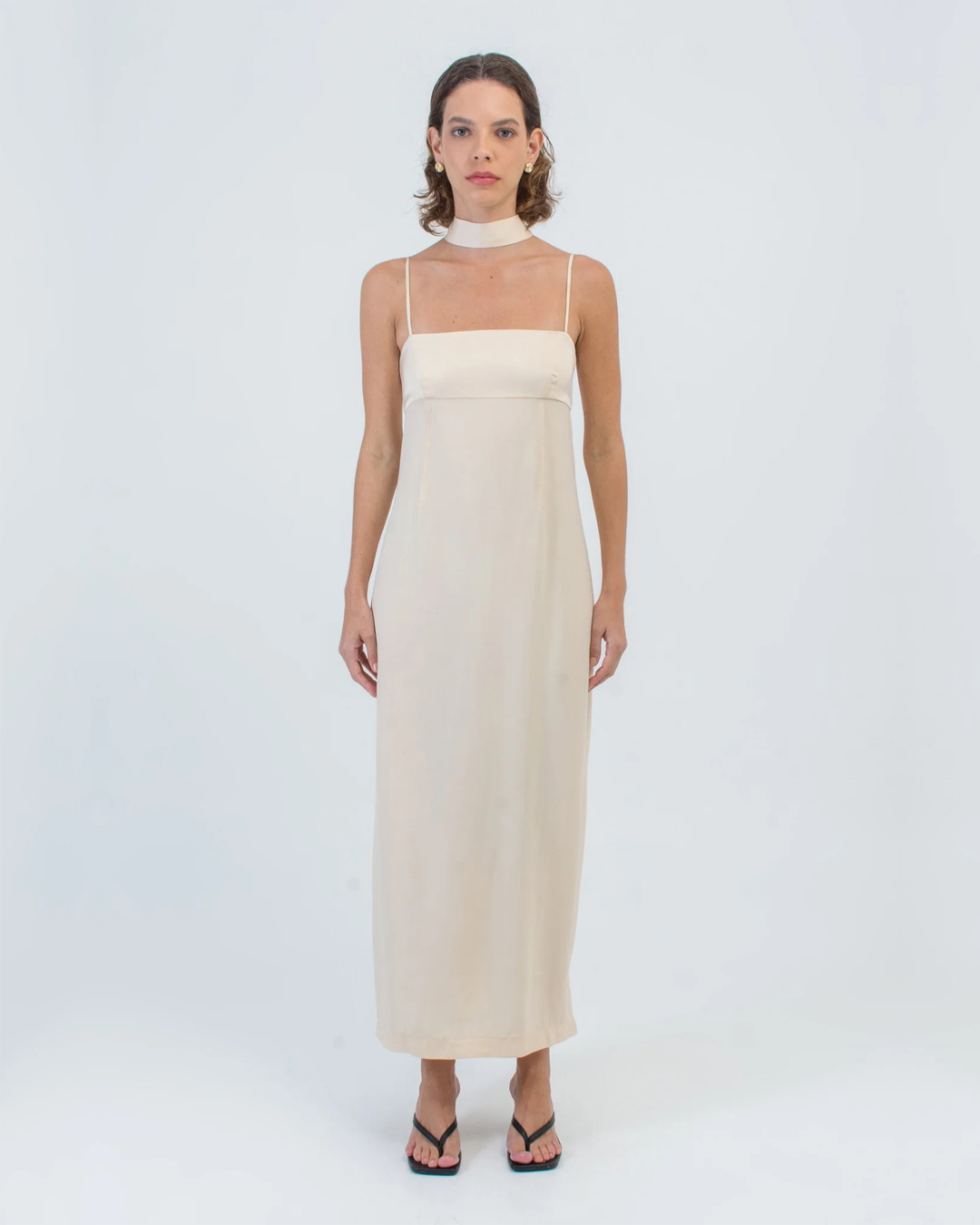 vestido Catarina areia