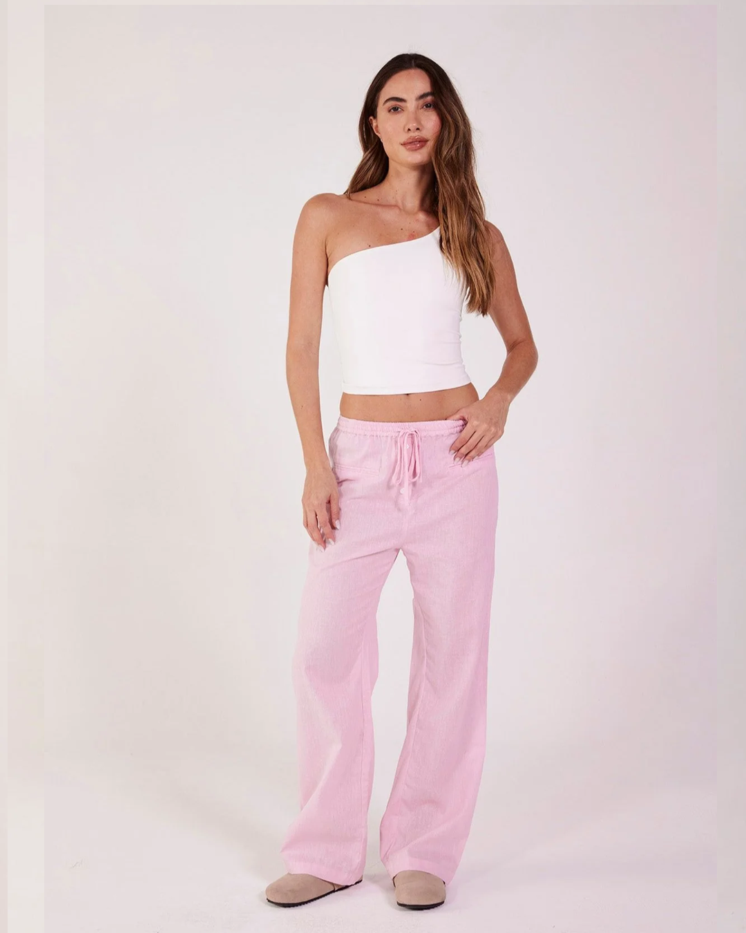 calça Bia rosa