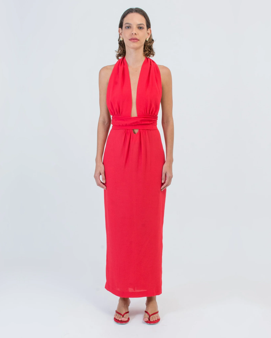 vestido Antônia vermelho