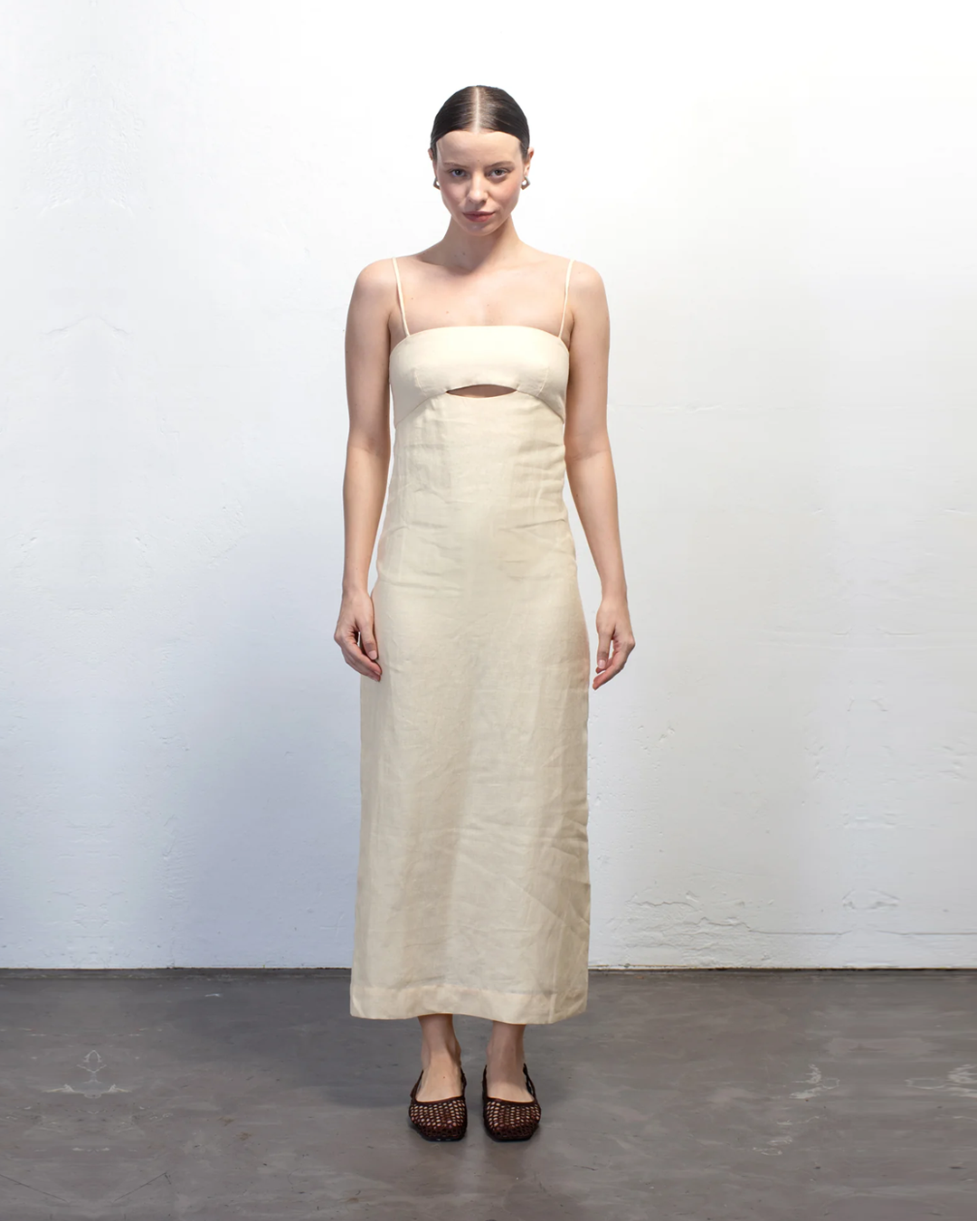 vestido Dara manteiga