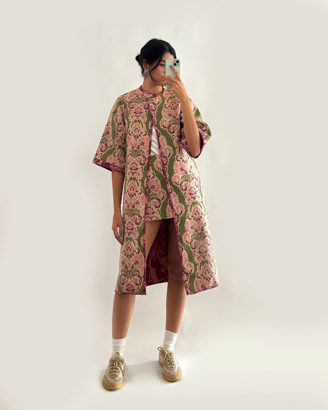 kimono jacquard Helena rosa