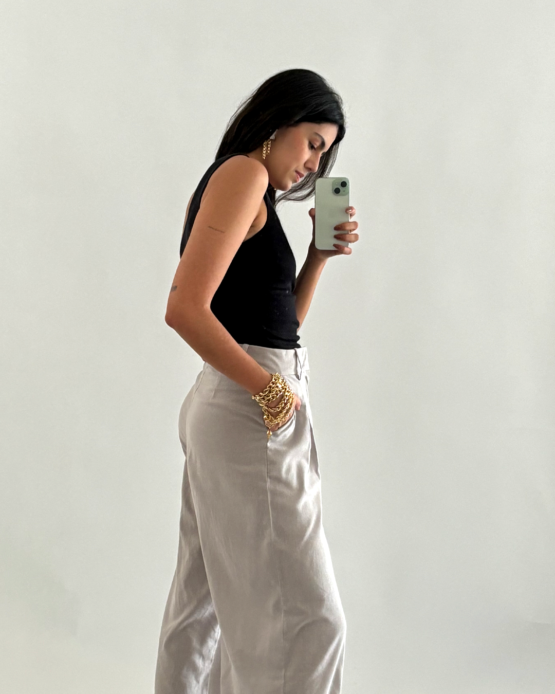 calça Layse cinza