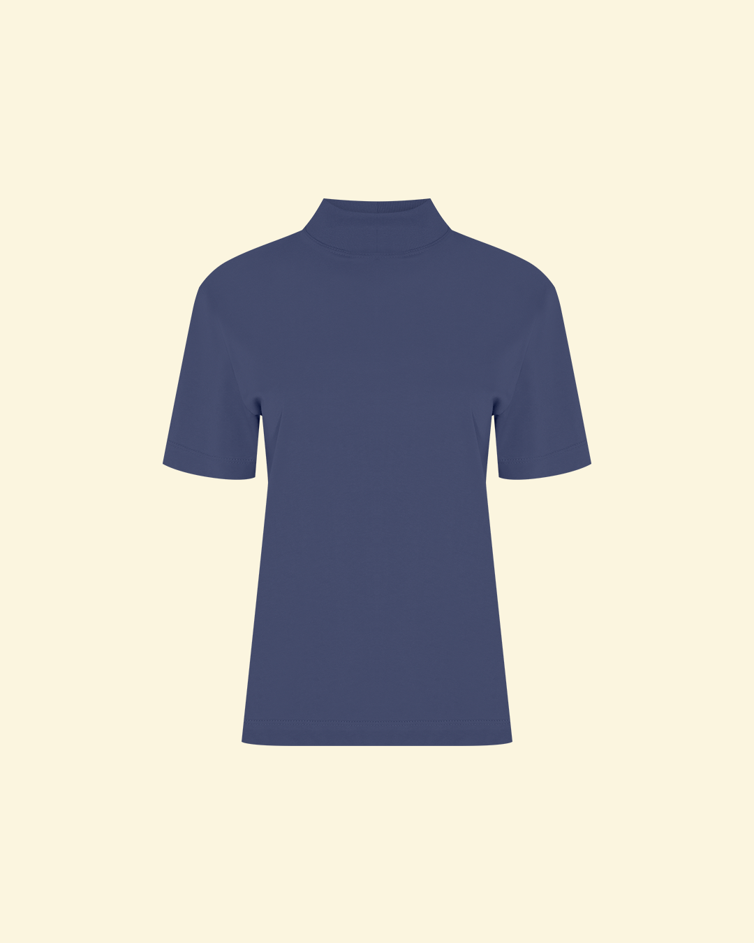 camiseta gola alta marinho