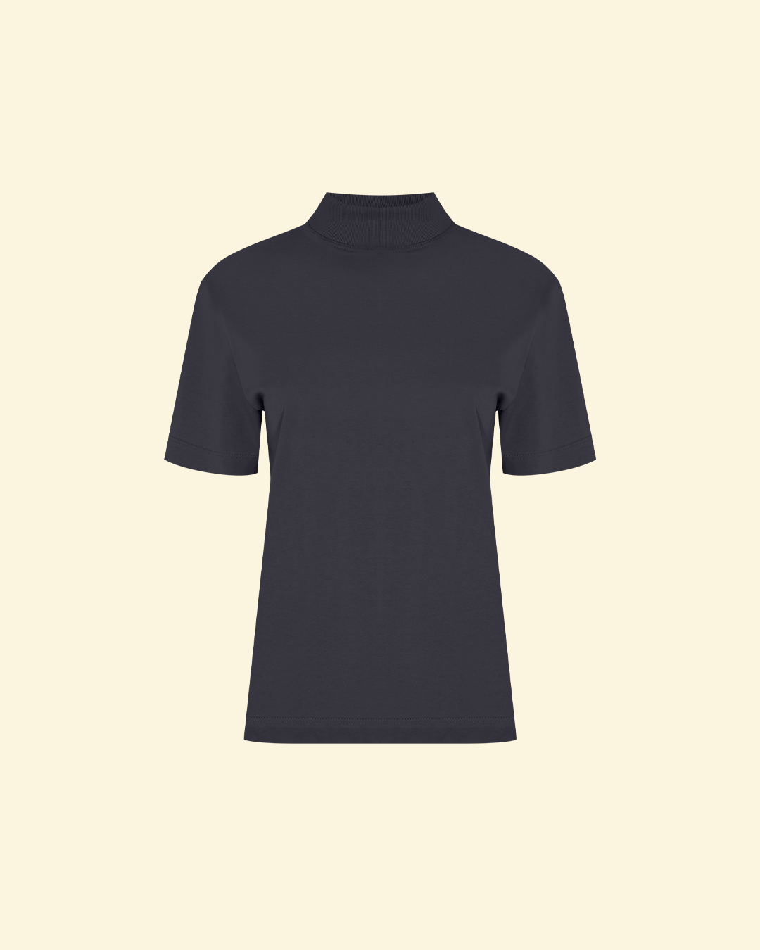 camiseta gola alta preta