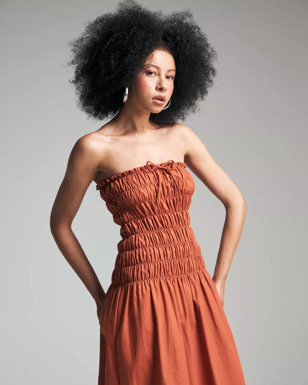 vestido garoa terracota
