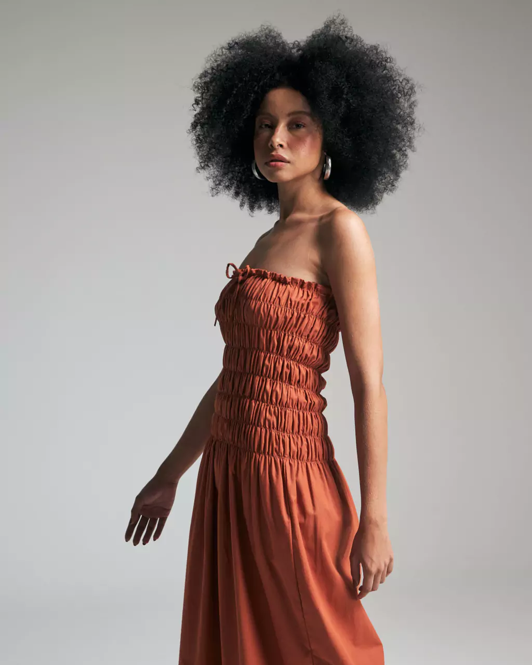 vestido garoa terracota