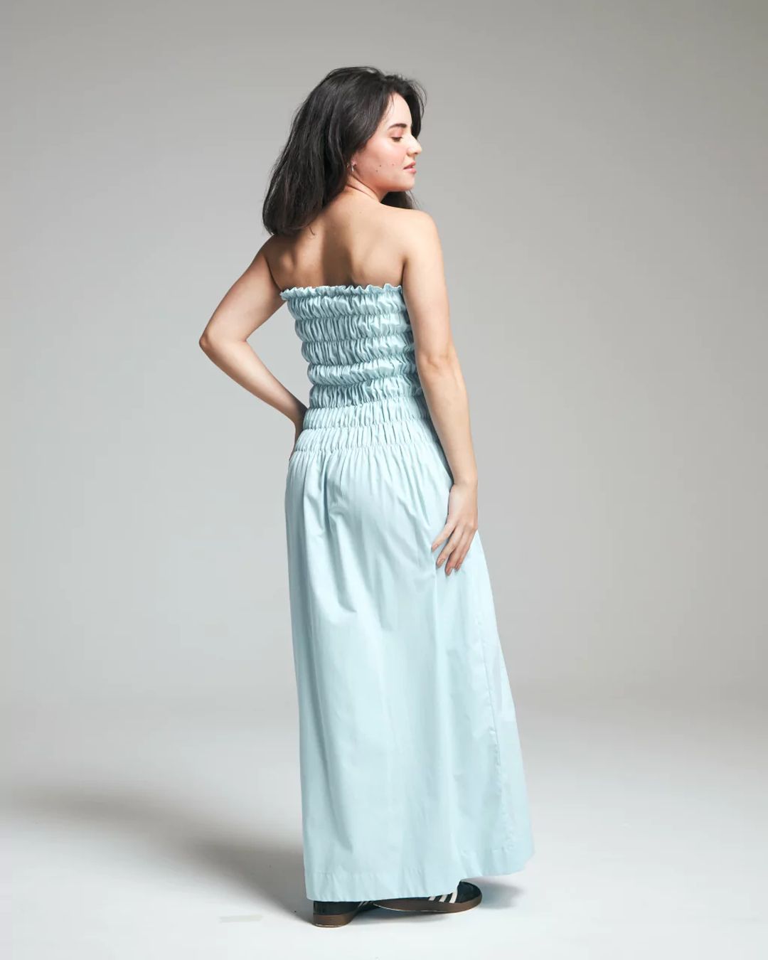 vestido garoa azul claro