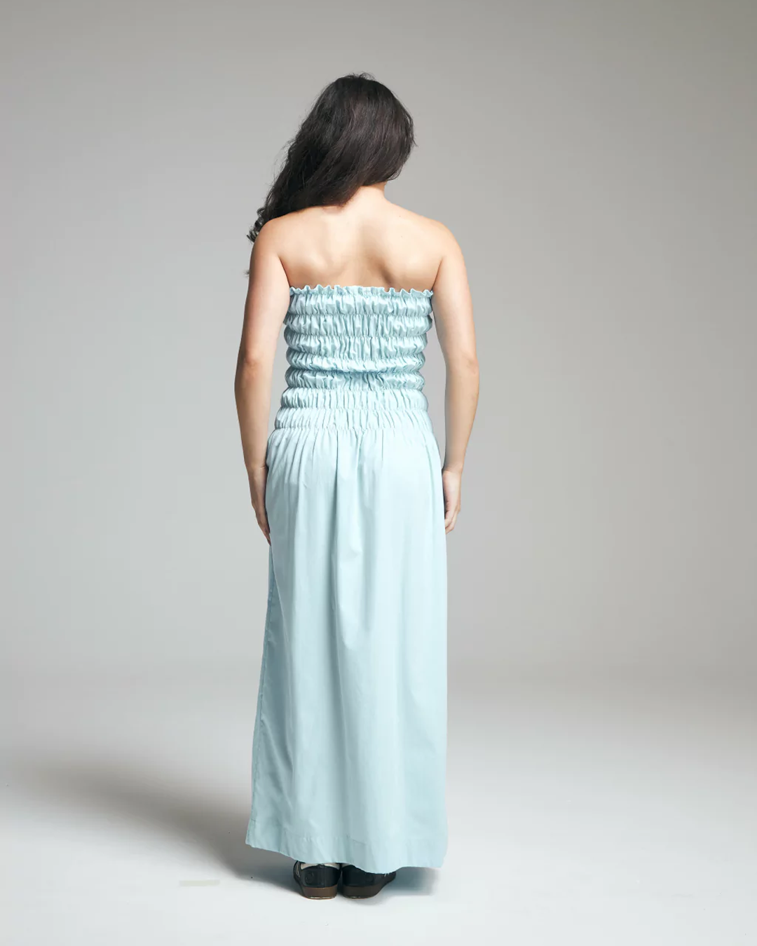 vestido garoa azul claro