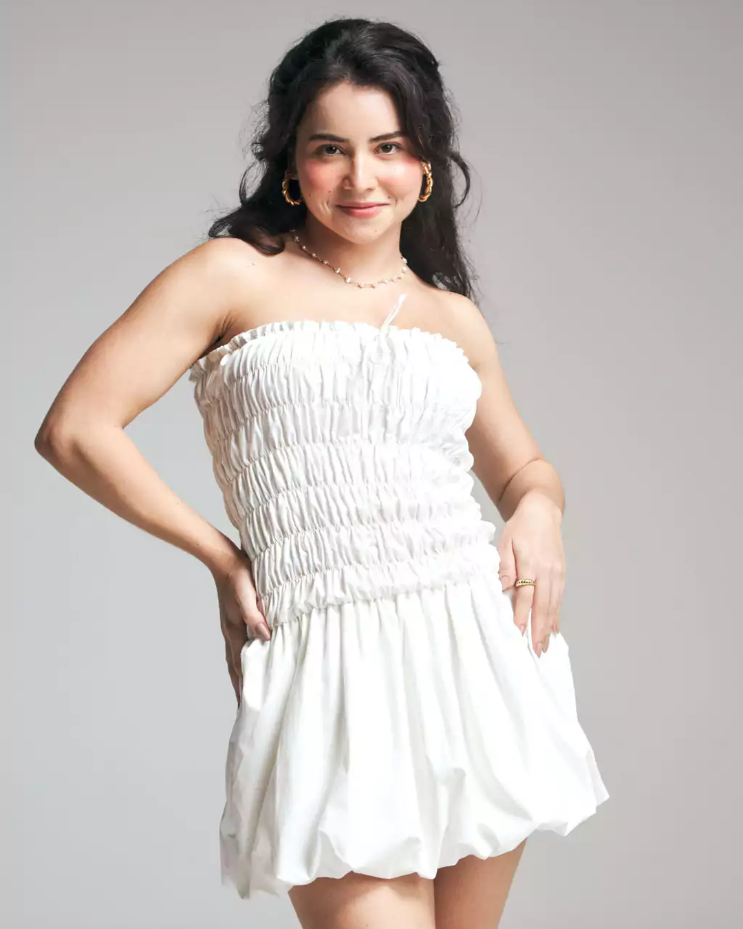 vestido balonê off