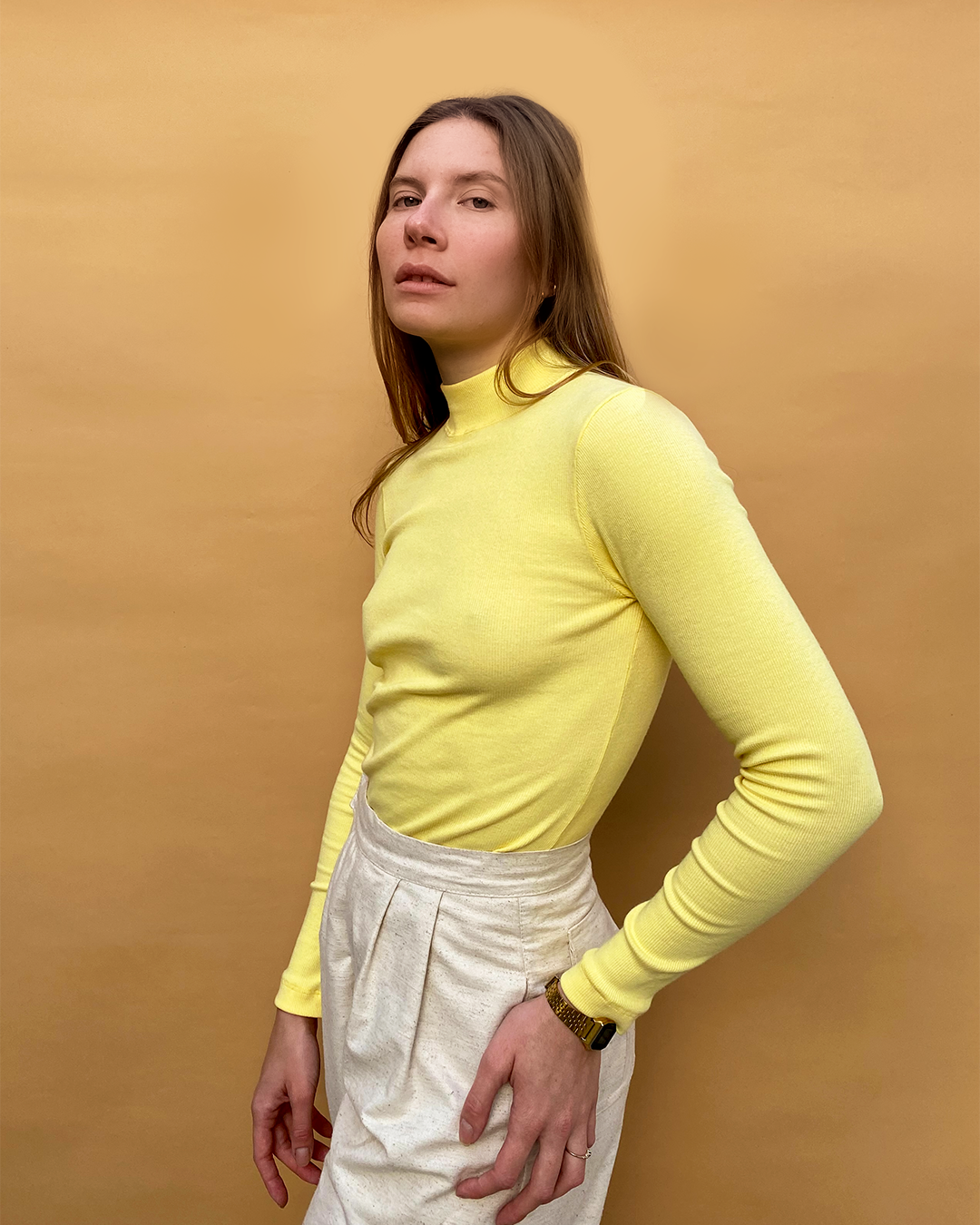 cacharel lia canelada amarelo manteiga