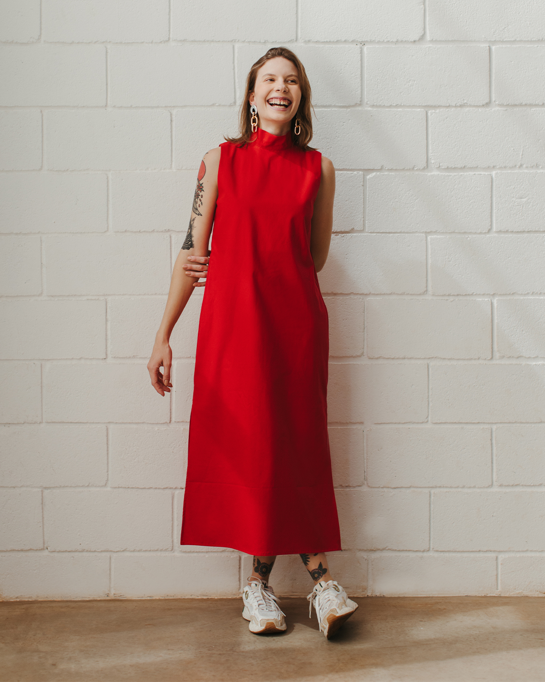 vestido coluna vermelho