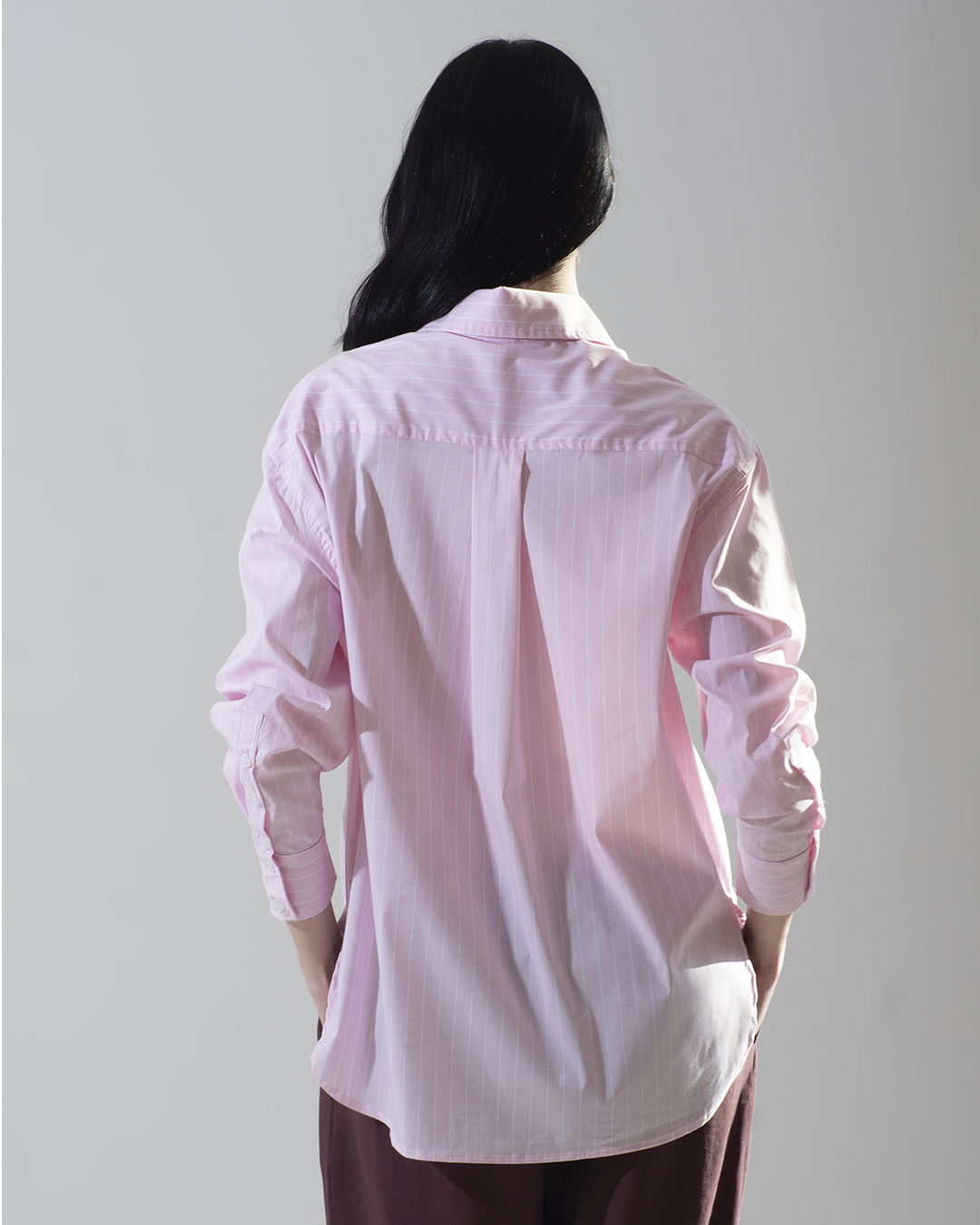 camisa Bruna listrada rosa