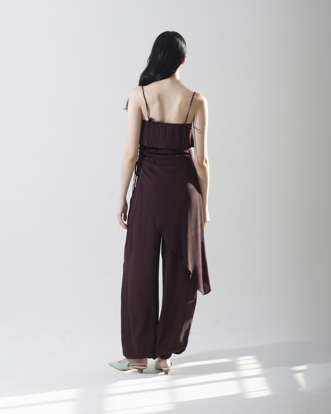 blusa longa Sienna marrom