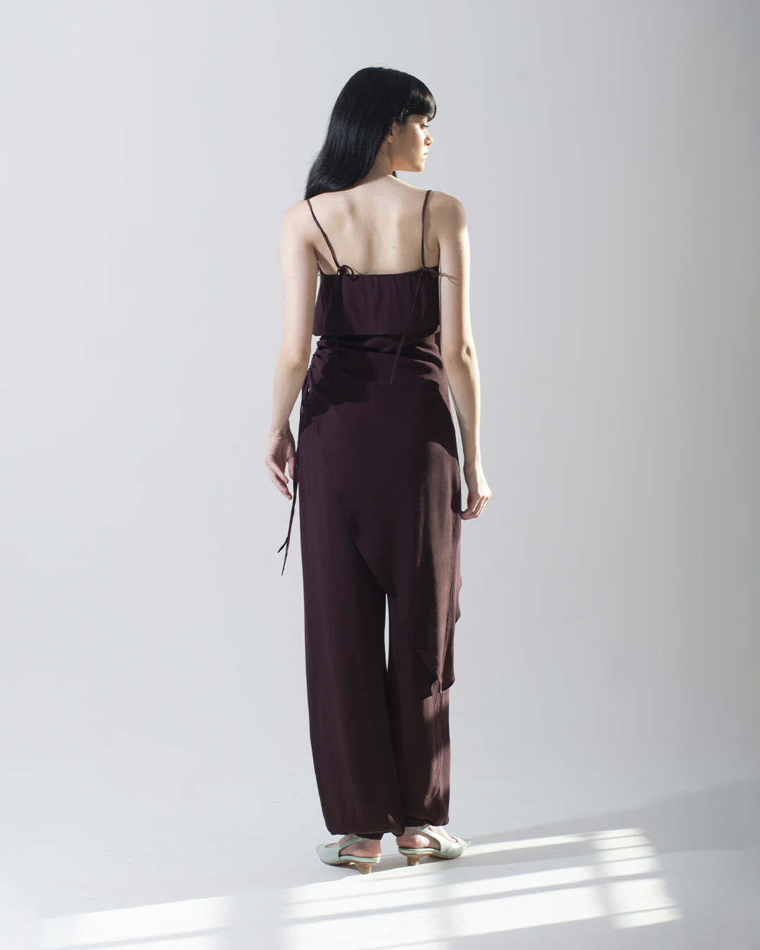 blusa longa Sienna marrom