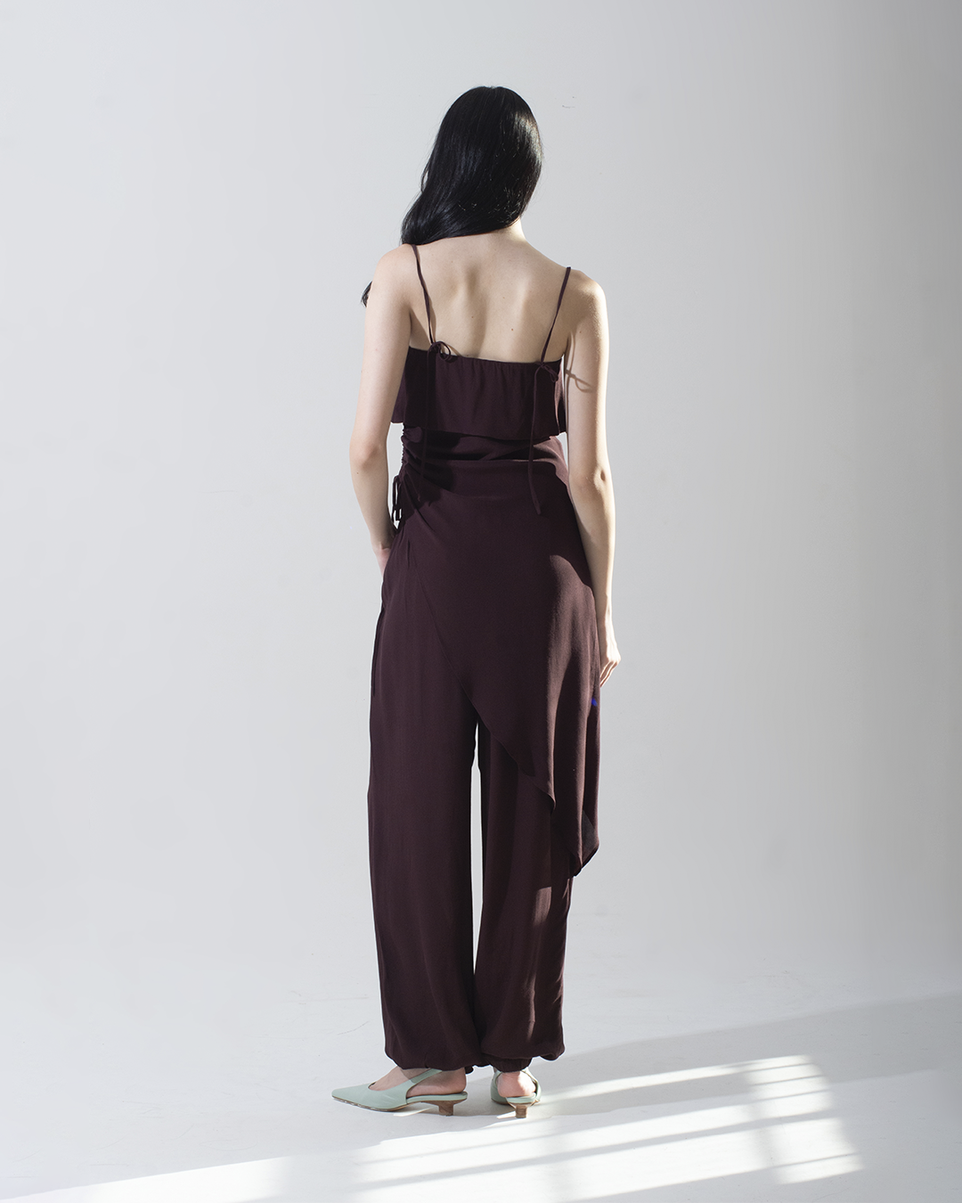 blusa longa Sienna marrom