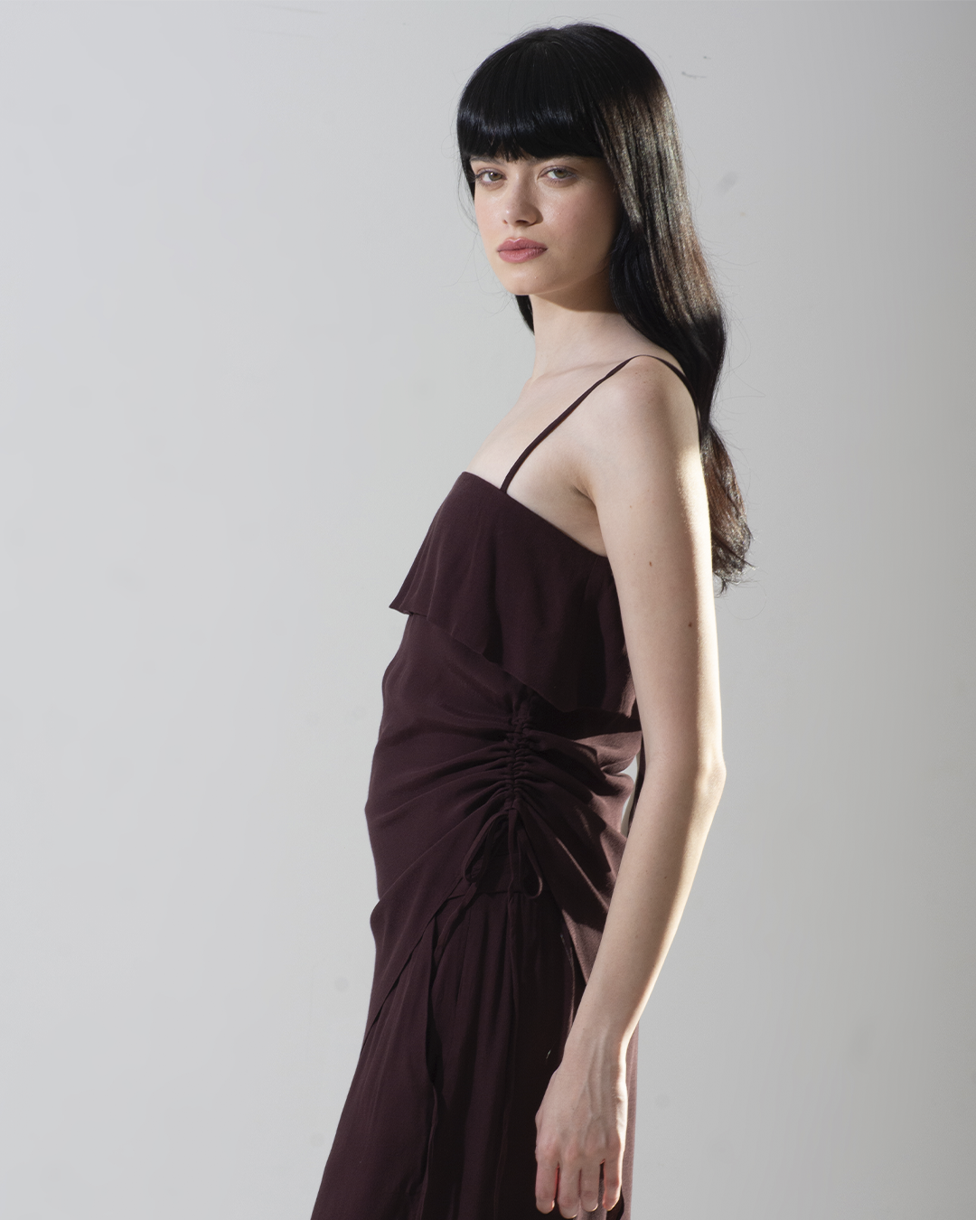 blusa longa Sienna marrom