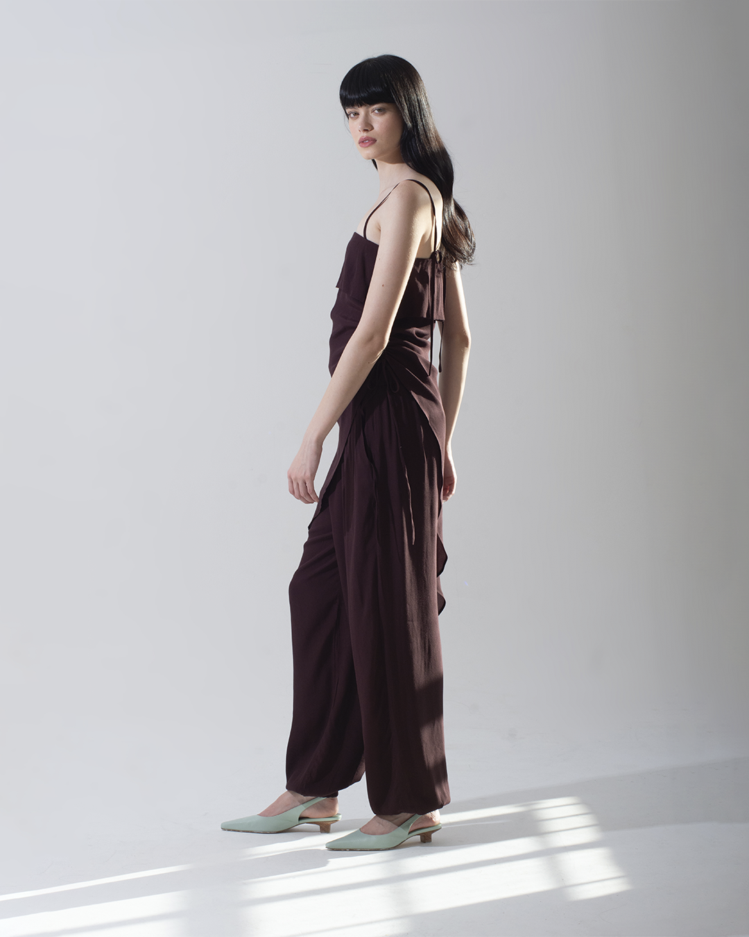 blusa longa Sienna marrom