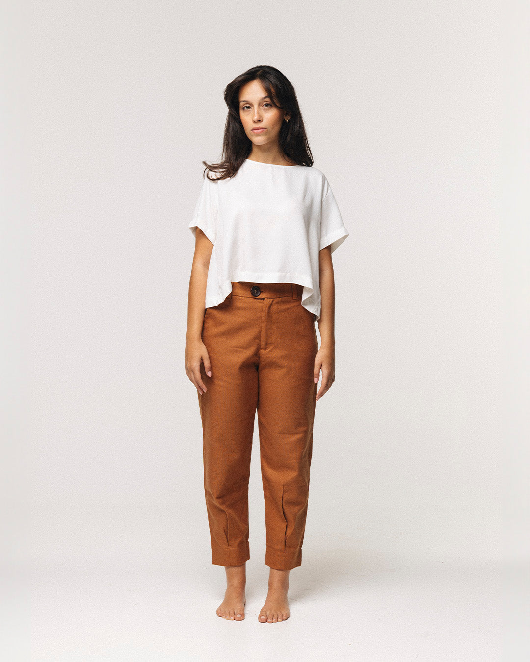 calça fertilità caramelo