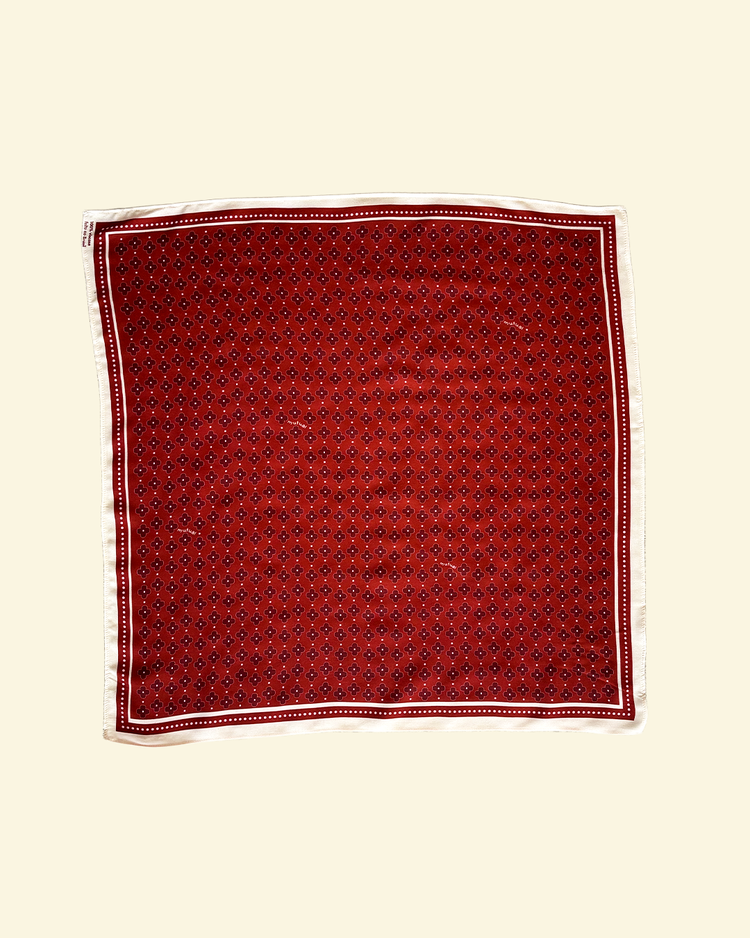 lenço mutual Floral bordô