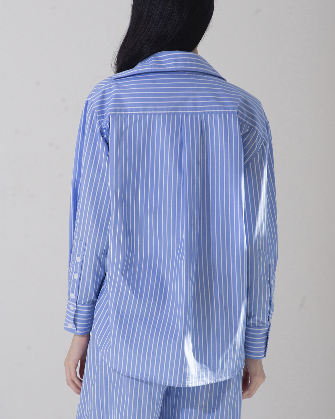 camisa Bruna listrada azul