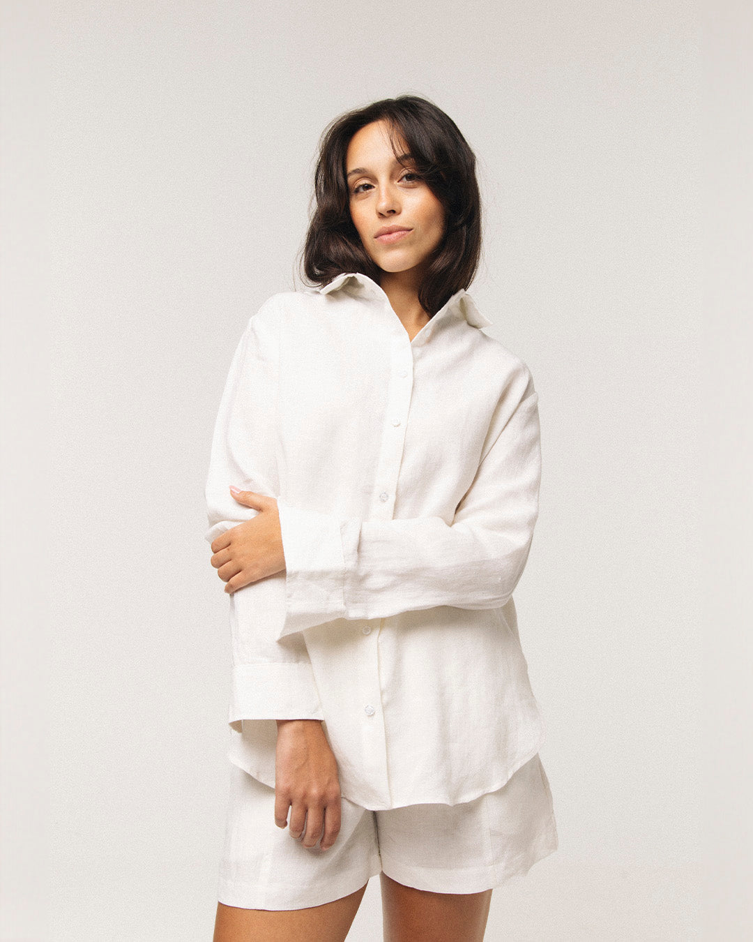 camisa 100% linho branca