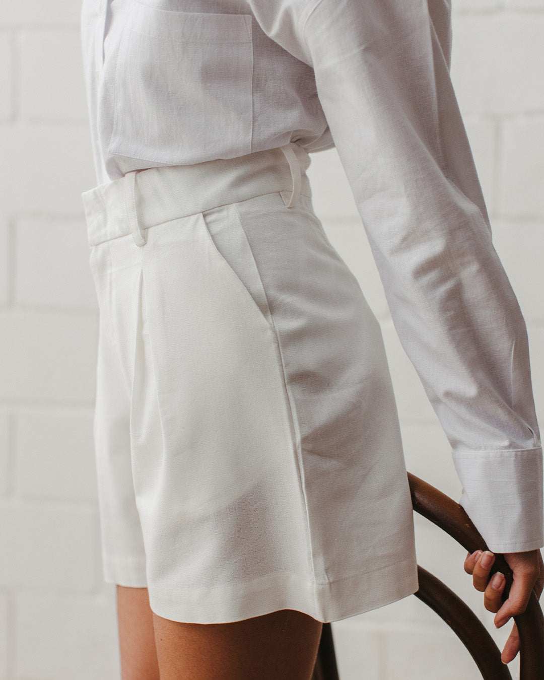 shorts Virgínia branco