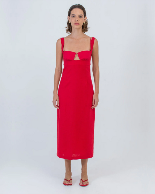 vestido Francesca vermelho