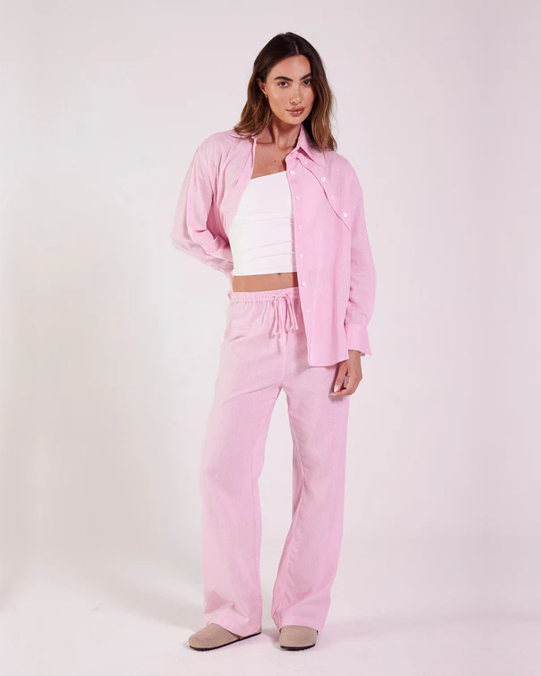 camisa Bia rosa