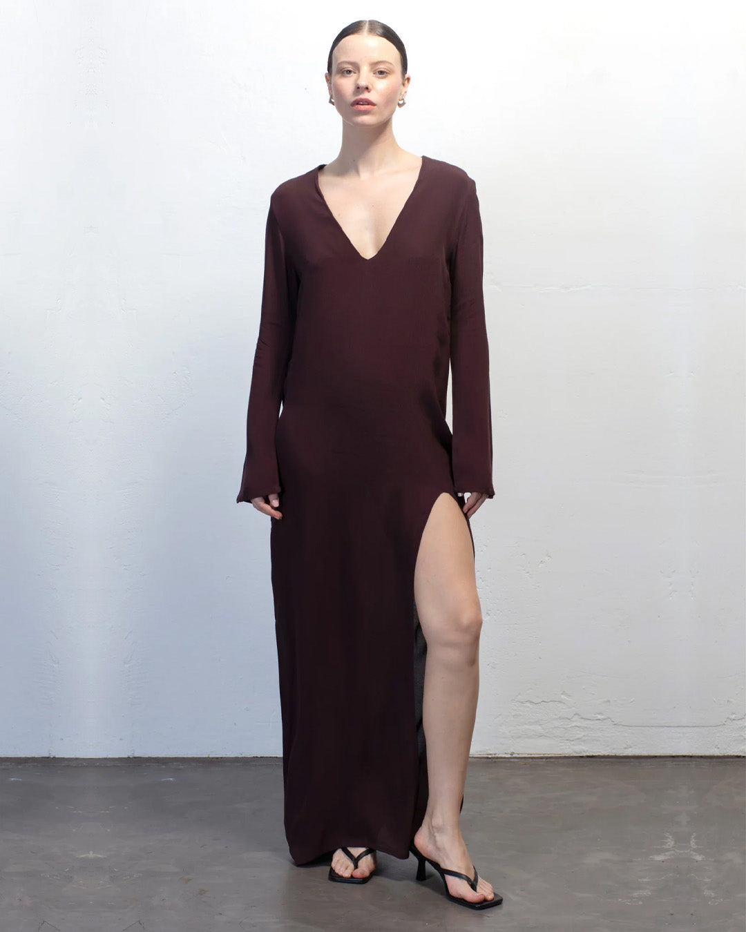 vestido Mia marrom