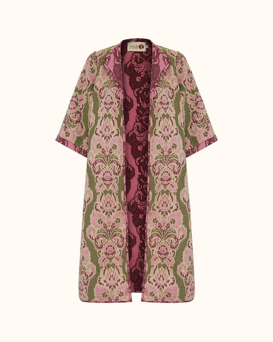 kimono jacquard Helena rosa