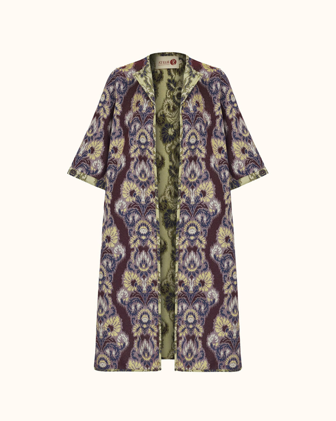 kimono jacquard Helena vinho