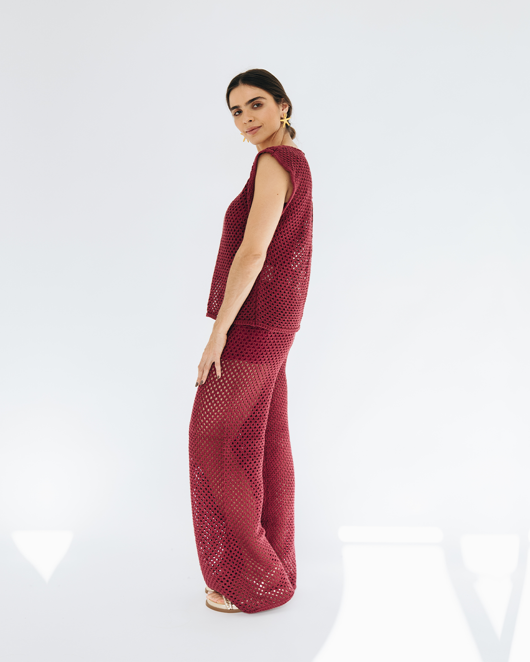 regata tricô cereja