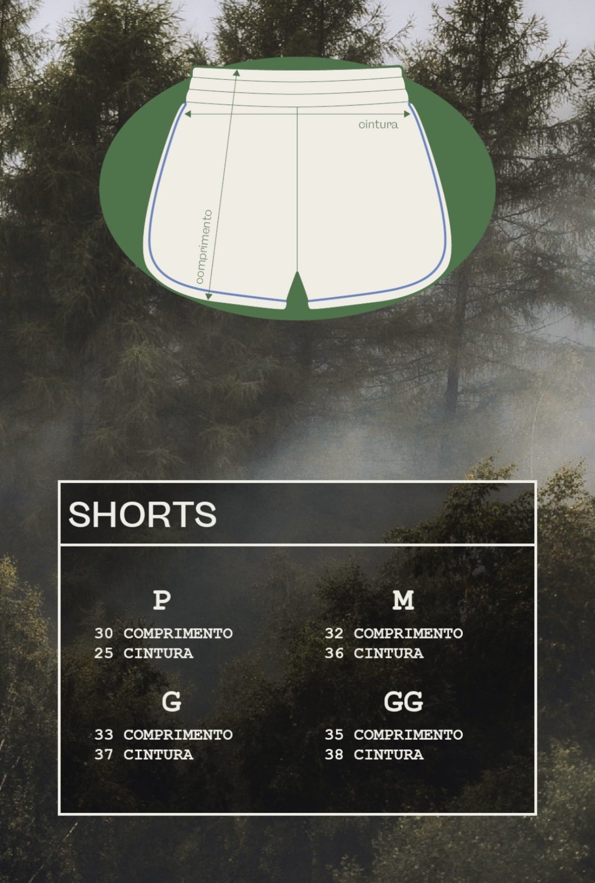 shorts tricô cru