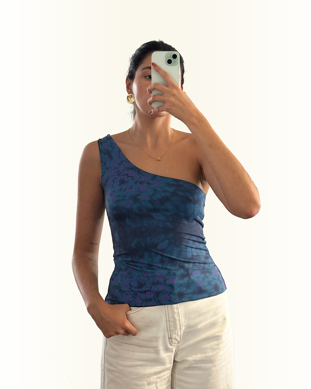 blusa unilateral dupla face netuno