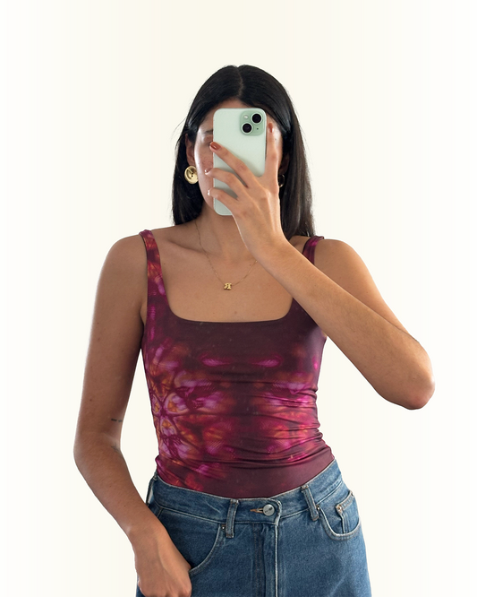 regata dupla face hibisco