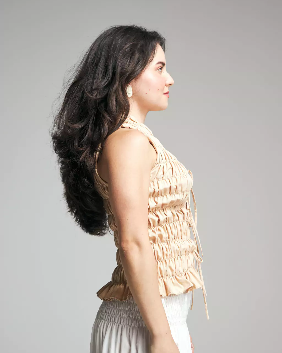 blusa folia caqui