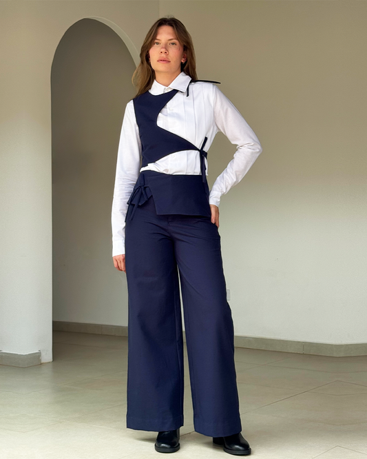 pantalona azul marinho