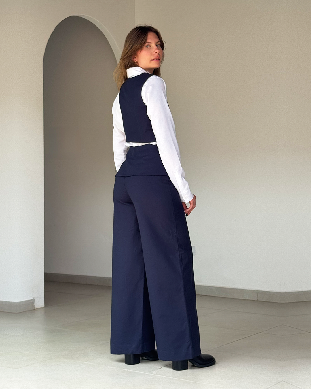 pantalona azul marinho