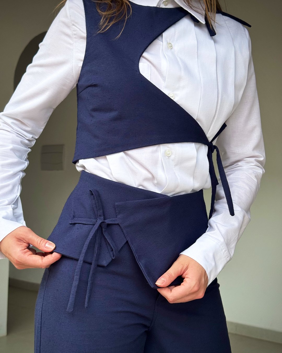 pantalona azul marinho