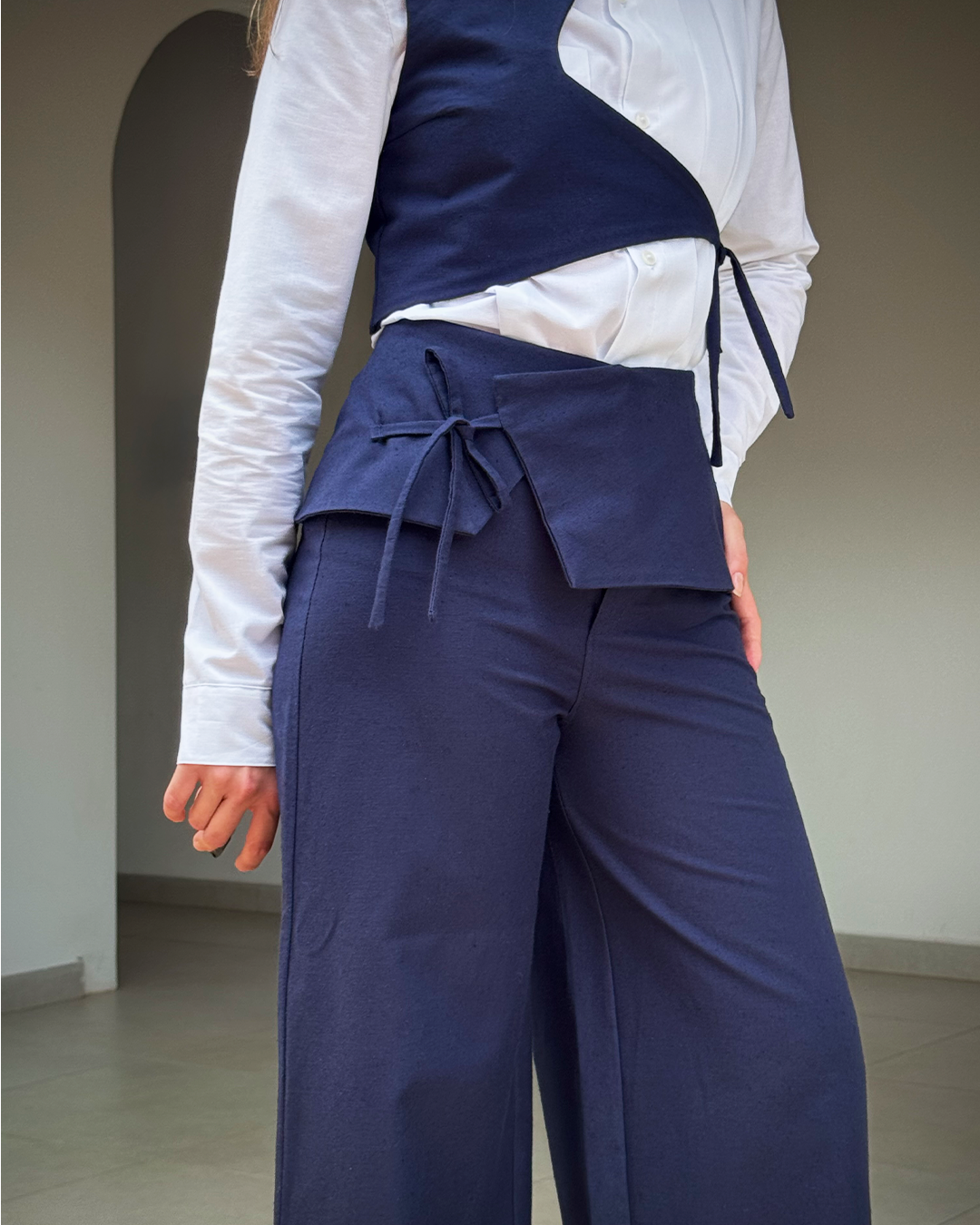 pantalona azul marinho