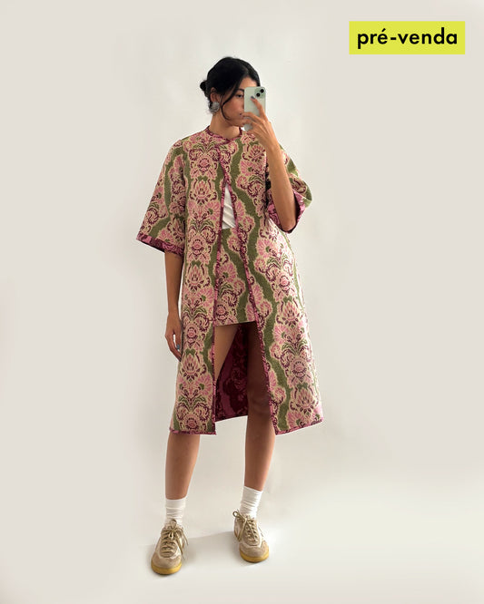 kimono jacquard Helena rosa