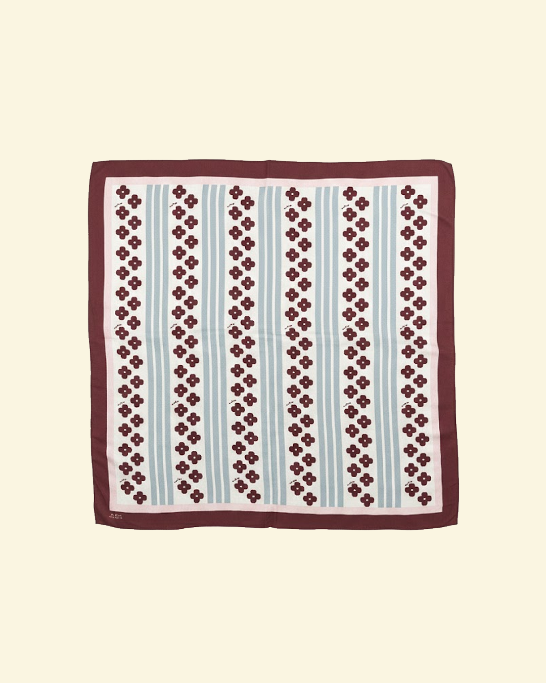 lenço mutual listrado e floral