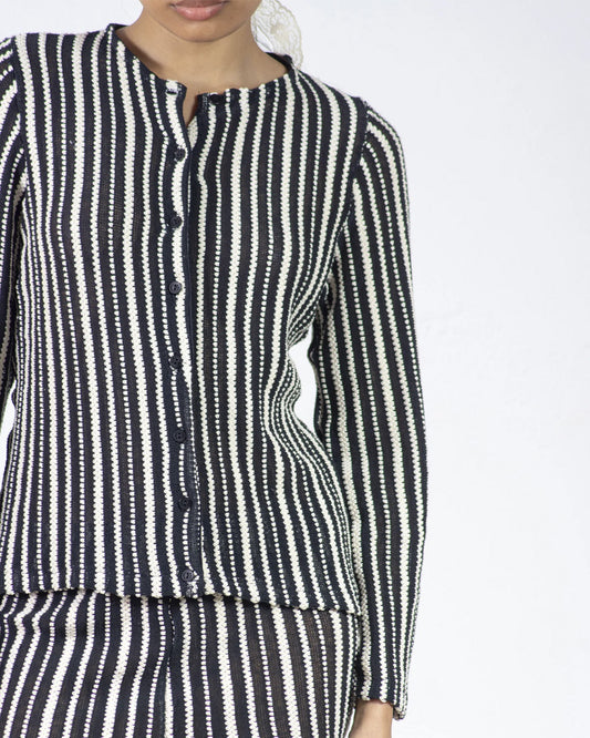 blusa manga longa crochê preta